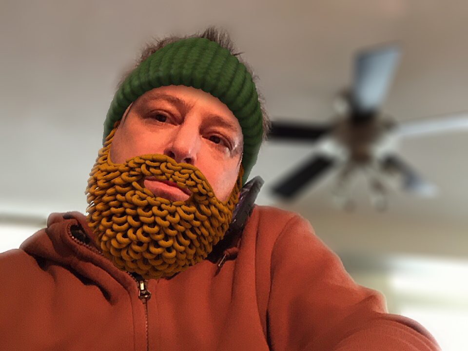 Dr. Gebien Selfie with a full grown Cheerio beard. SIDS mystery discoverer 2024.